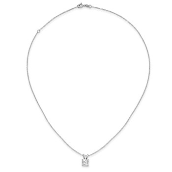Sterling Silver Rhodium-plated Diamonore Princess 16in w/2in ext Necklace — alternate view