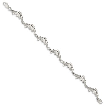 Sterling Silver Dolphins Bracelet — alternate view