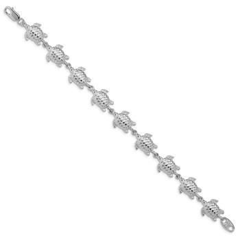 Sterling Silver Sea Turtles Bracelet — alternate view