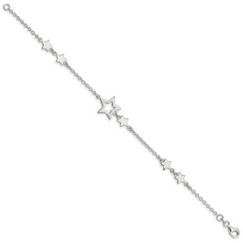 Sterling Silver Star Bracelet — alternate view