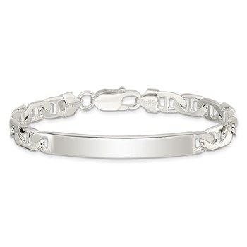 Sterling Silver Anchor ID Bracelet — alternate view