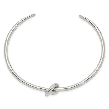 Sterling Silver Polished Knot Bangle — alternate view