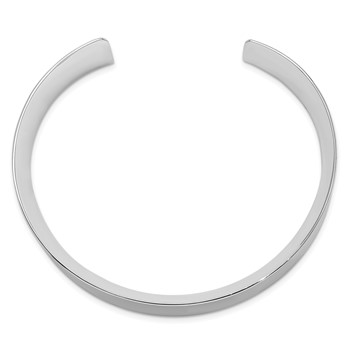 Sterling Silver Rhodium-plated Polished 20mm Cuff Bangle — alternate view