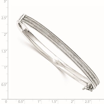 Sterling Silver with Glitter Hinged Bangle — alternate view