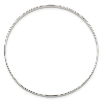 Sterling Silver Diamond Cut Slip-on Bangle — alternate view