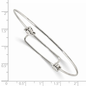 Sterling Silver Polished Expandable Slip-On Bangle — alternate view