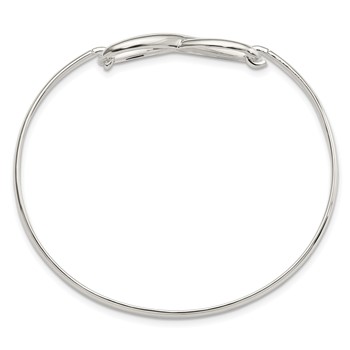 Sterling Silver Infinity Bangle Bracelet — alternate view