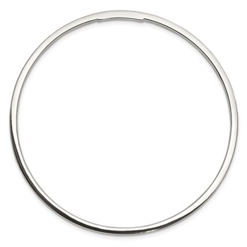 Sterling Silver 2mm Squared Edge Slip-on Bangle Bracelet — alternate view