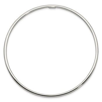Sterling Silver 2mm Fancy Slip-on Bangle Bracelet — alternate view