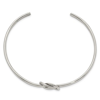 Sterling Silver Knot Bangle — alternate view