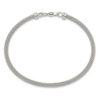 Sterling Silver Textured w/Clasp Bangle — alternate view