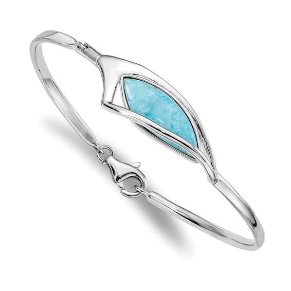 Larimar Sterling Toggle Bracelet - Silver Fox Jewelry