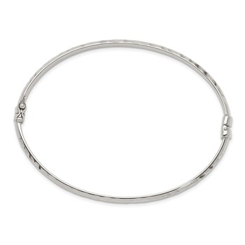 Sterling Silver D/C 4mm Bangle — alternate view
