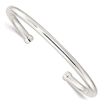 Sterling Silver Polished Cuff Bangle