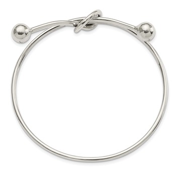 Sterling Silver Polished Knot Bangle — alternate view