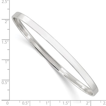 Sterling Silver Polished 4mm Slip-on Bangle — alternate view
