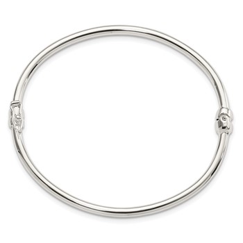 Sterling Silver Polished Hinged Bangle — alternate view