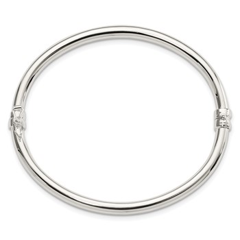 Sterling Silver Polished Hinged Bangle — alternate view