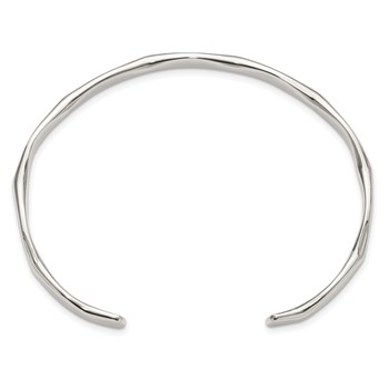 Sterling Silver Polished 5mm Cuff Bangle — alternate view