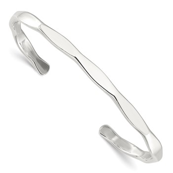 Sterling Silver Polished 5mm Cuff Bangle
