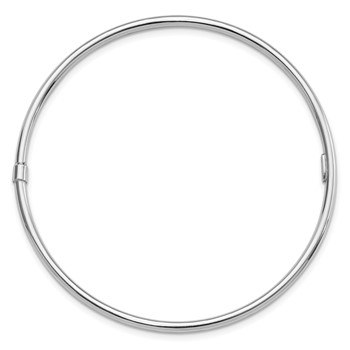 Sterling Silver Rhodium-plated Slip On Bangle — alternate view