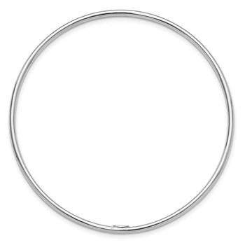 Sterling Silver Rhodium-plated Polished Slip-On Bangle — alternate view