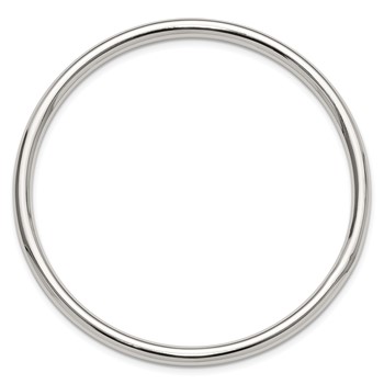 Sterling Silver Polished 4mm Tube Slip-on Bangle — alternate view