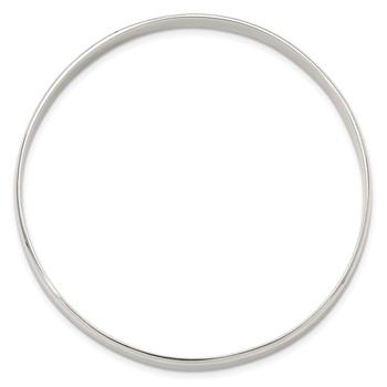 Sterling Silver Polished Solid Slip-on Bangle Bracelet — alternate view