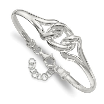 Sterling Silver w/1in ext. Bangle Bracelet