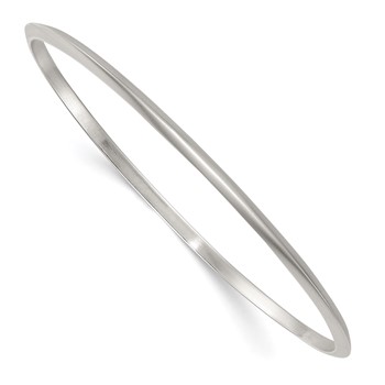 Sterling Silver Polished 2.75mm Knife Edge Slip-on Bangle Bracelet