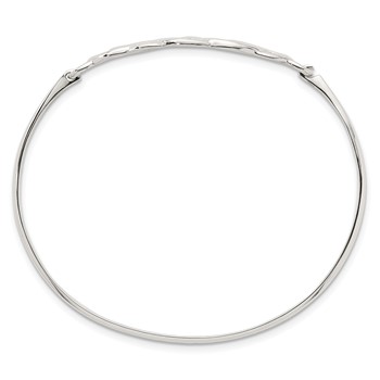 Sterling Silver Polished Celtic Knot Bangle — alternate view