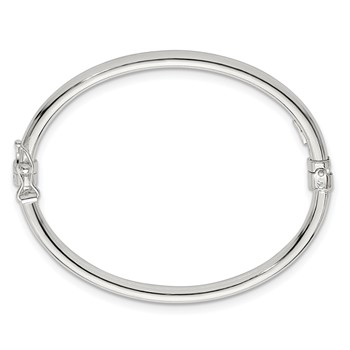 Sterling Silver Polished 3.00mm Hinged Baby Bangle — alternate view