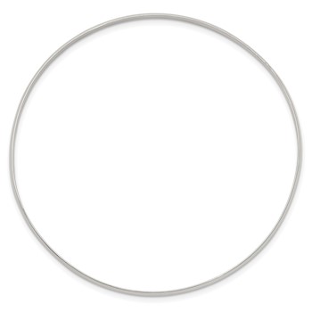 Sterling Silver 2.25mm Solid Polished Plain Slip-On Bangle Bracelet — alternate view