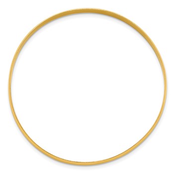 Sterling Silver Gold-tone 4.5mm Polished Slip-On Bangle Bracelet — alternate view