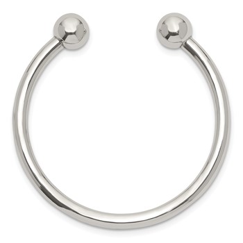 Sterling Silver Polished Baby Cuff Bangle Bracelet — alternate view
