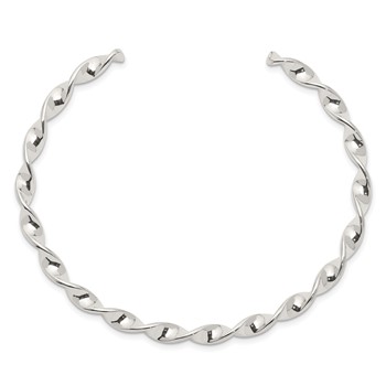 Sterling Silver Twist Cuff Bangle — alternate view