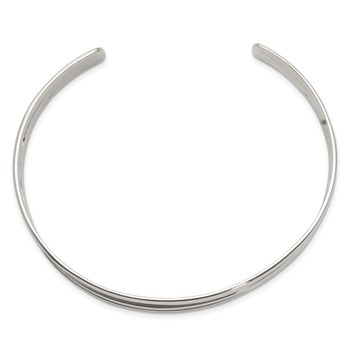 Sterling Silver Polished Cuff Bangle — alternate view