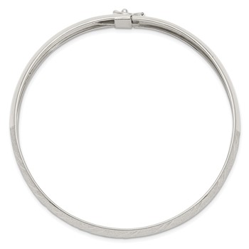 Sterling Silver 10.5mm Polished D/C Flexible Bangle — alternate view