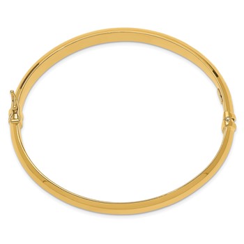 Sterling Silver Gold-plated 8mm Hinged Bangle — alternate view