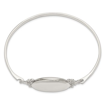 Sterling Silver 26mm Oval Locket Bangle — alternate view