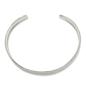 Sterling Silver Concave Cuff Bangle — alternate view