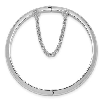 Sterling Silver RH-plated Polished 4mm w/ Safety Hinged Children's Bangle — alternate view
