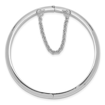 Sterling Silver RH-plated Polished 4mm w/ Safety Hinged Children's Bangle — alternate view