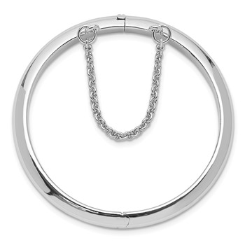 Sterling Silver RH-plated Polished 5mm w/ Safety Hinged Children's Bangle — alternate view