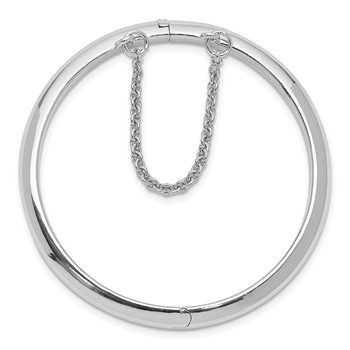 Sterling Silver RH-plated Polished 5mm w/ Safety Hinged Children's Bangle — alternate view