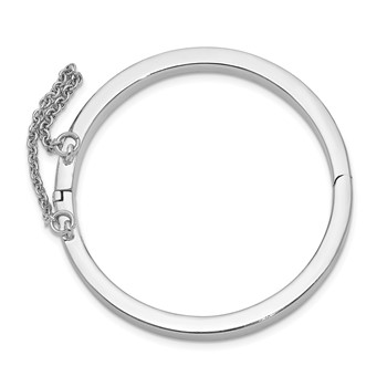 Sterling Silver RH-plated Polished 4mm w/ Safety Hinged Children's Bangle — alternate view