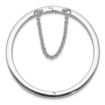 Sterling Silver RH-plated Polished 4mm w/ Safety Hinged Children's Bangle — alternate view