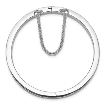 Sterling Silver RH-plated Polished 4mm w/ Safety Hinged Children's Bangle — alternate view