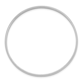 Sterling Silver RH-plated Polished 3mm Slip On Children's Bangle Bracelet — alternate view
