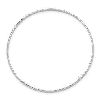 Sterling Silver RH-plated Polished & D/C 2mm Slip On Children's Bangle — alternate view